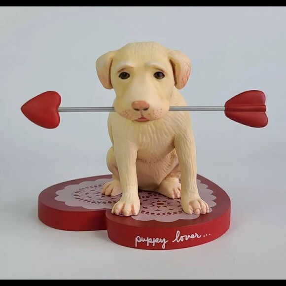 Greenwich Workshop Will Bullas "Puppy Lover.." Dog Porcelain Figurine Valentine - Picture 1 of 7